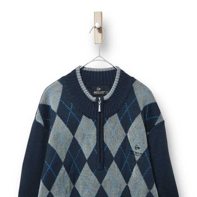 【VINTAGE】ハーフジップニット