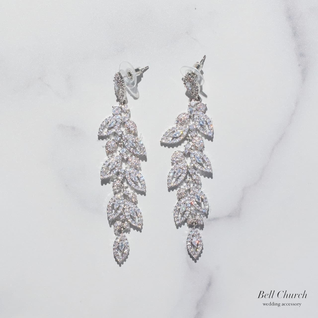 ブライダルピアス イヤリング｜ジルコニア｜シルバー(BC-E100
