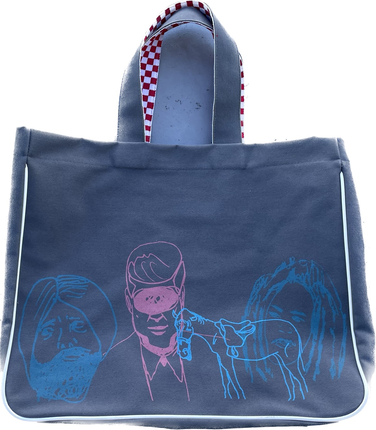 UNDERCOVER D.A.V.F期 Graphic Pattern Hand Bag 01-02s | Blue Ribbon 
