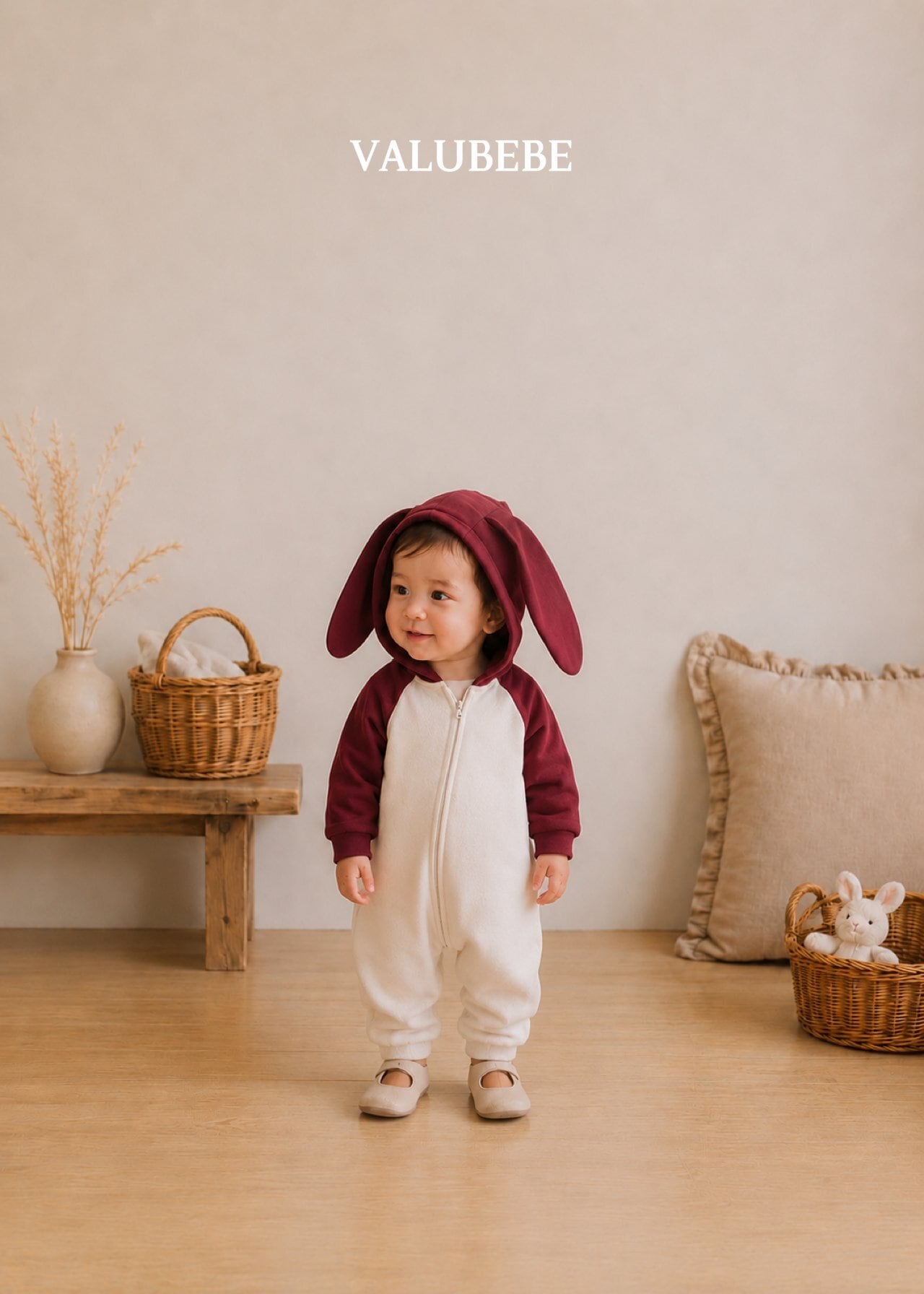 送料無料【予約】/ バニーフードジャンプスーツ / valubebe