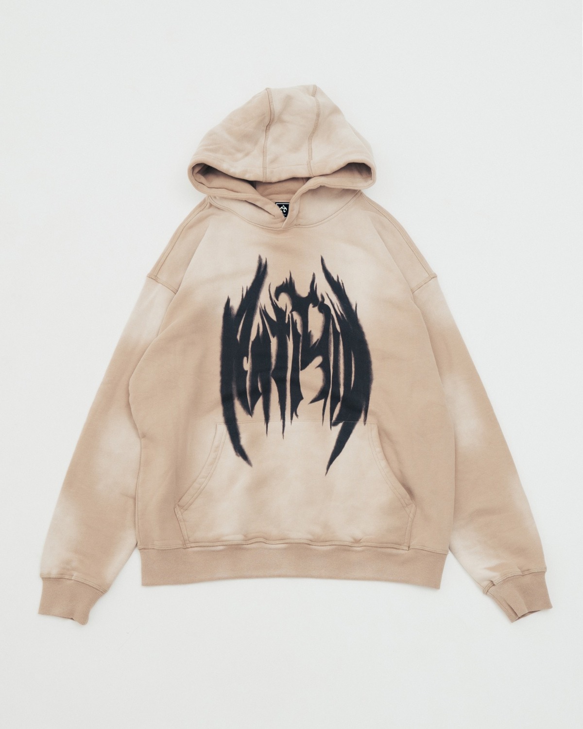 PIGMENT LOGO HOODIE - BEIGE | ANTIMID
