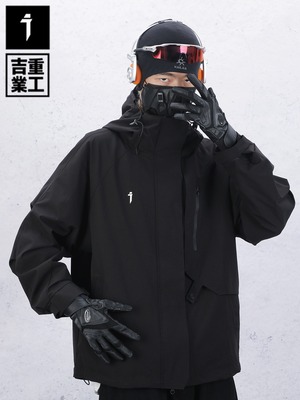 JIYEIND ジップディテール ワークジャケット