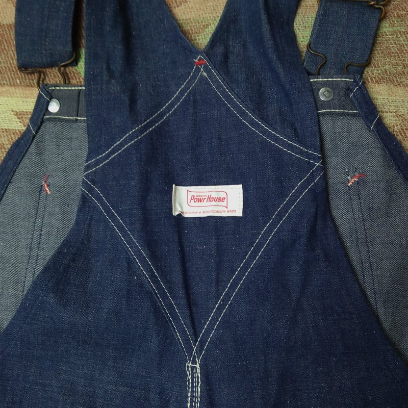 60s POWR HOUSE Denim Overalls （W45） DEAD-STOCK 