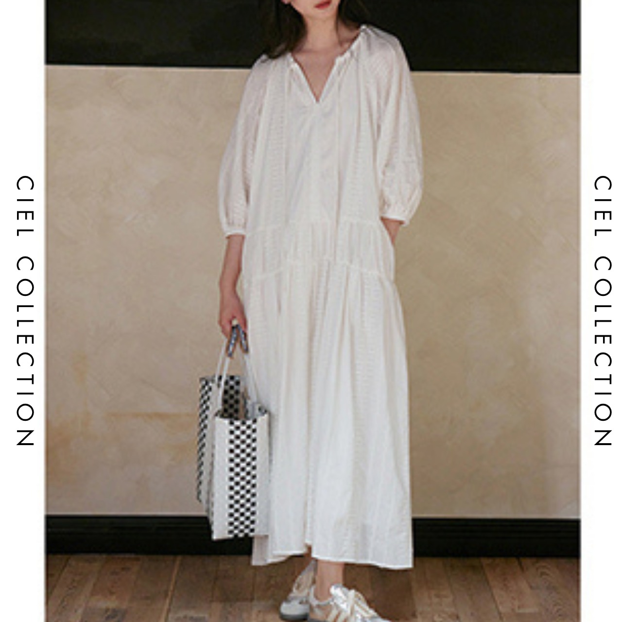 Long White Dress T3753