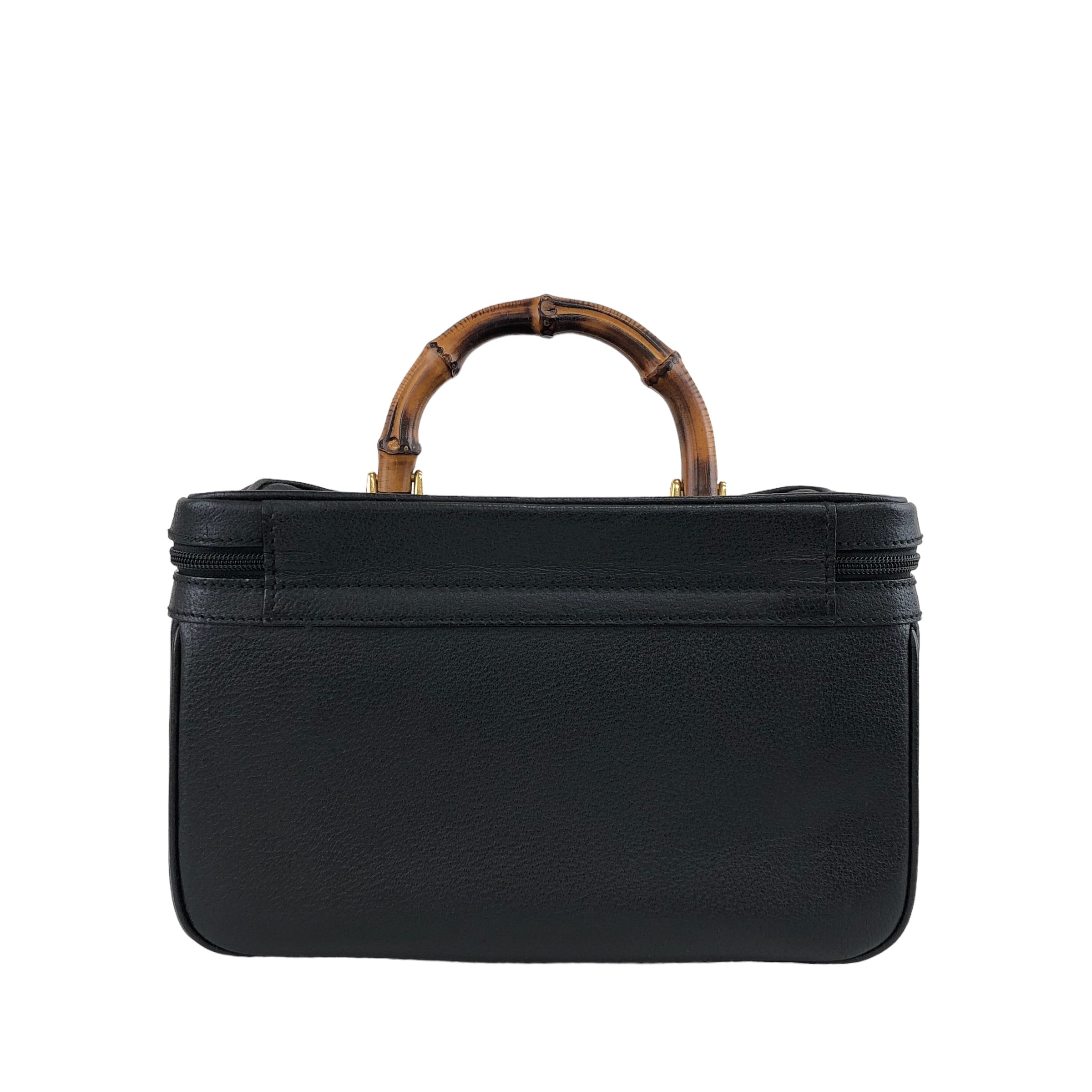 GUCCI レザーハンドバッグ バンブー ブラック ヴィンテージ 【公式通販】