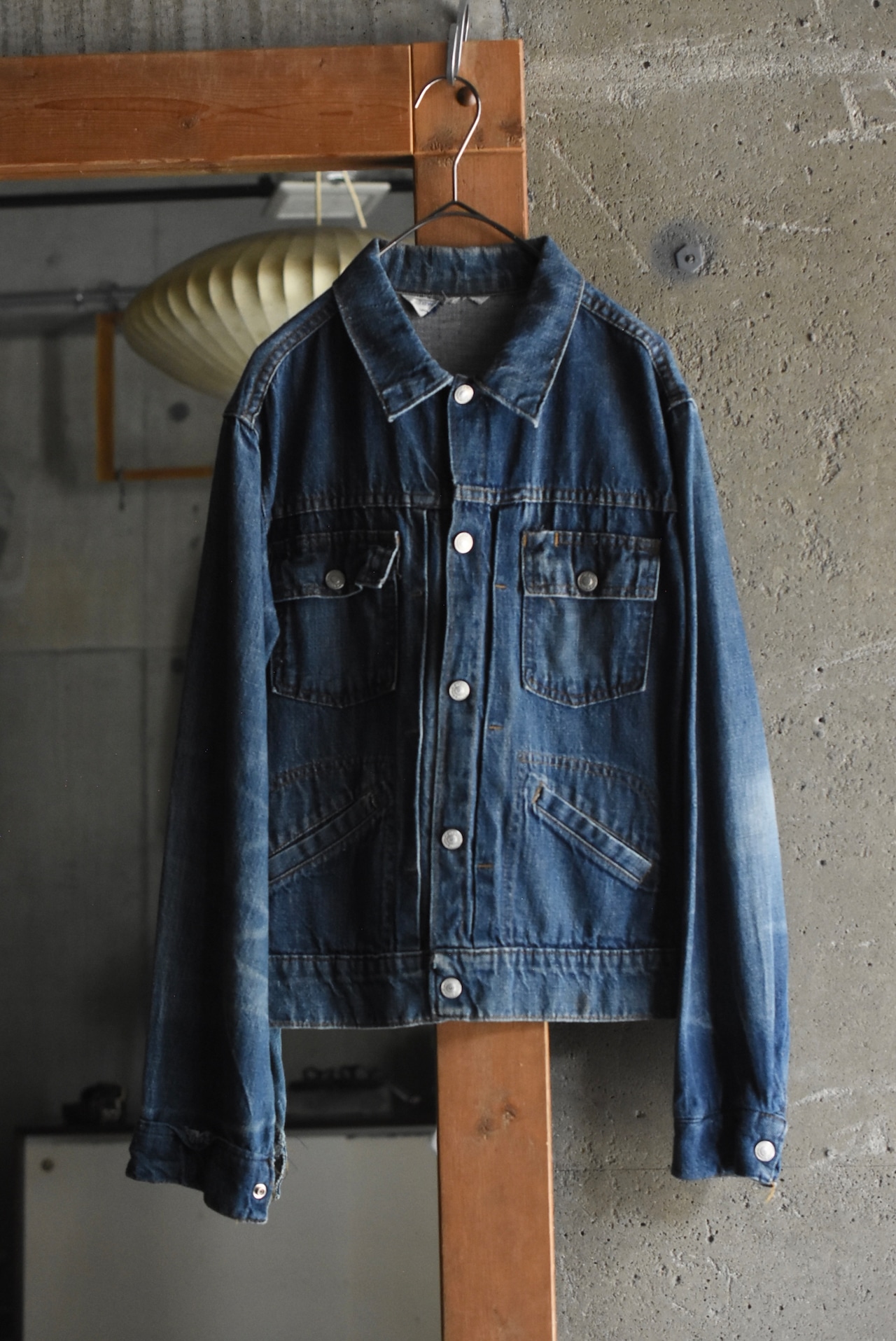 OK/70's "TOWN CRAFT" light ounce denim tracker jacket