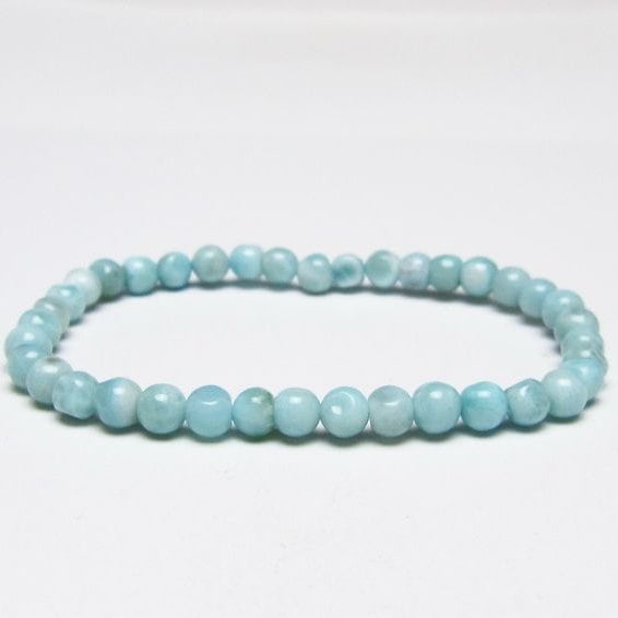 ラリマー ブレスレット 5mm メール便可 一点物 111-50897
