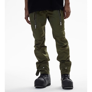 【DRIP2520】PMW Zipper Pockets Casual Hem Adjustment Pants