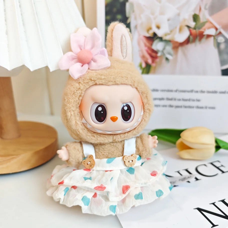 【ドレス+花髪飾り】ラブブ ハートチュールドレスセット 夏のパステルカラー・花髪飾り付き 3カラー展開