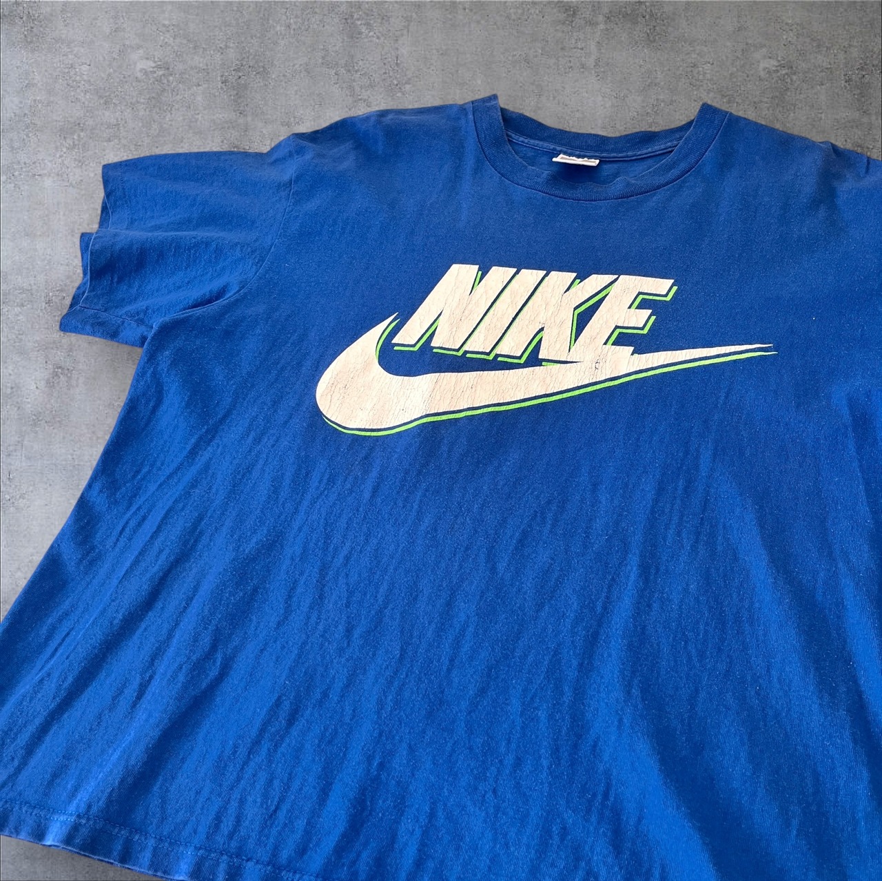 90s Nike Blue Logo Tee Made in USA