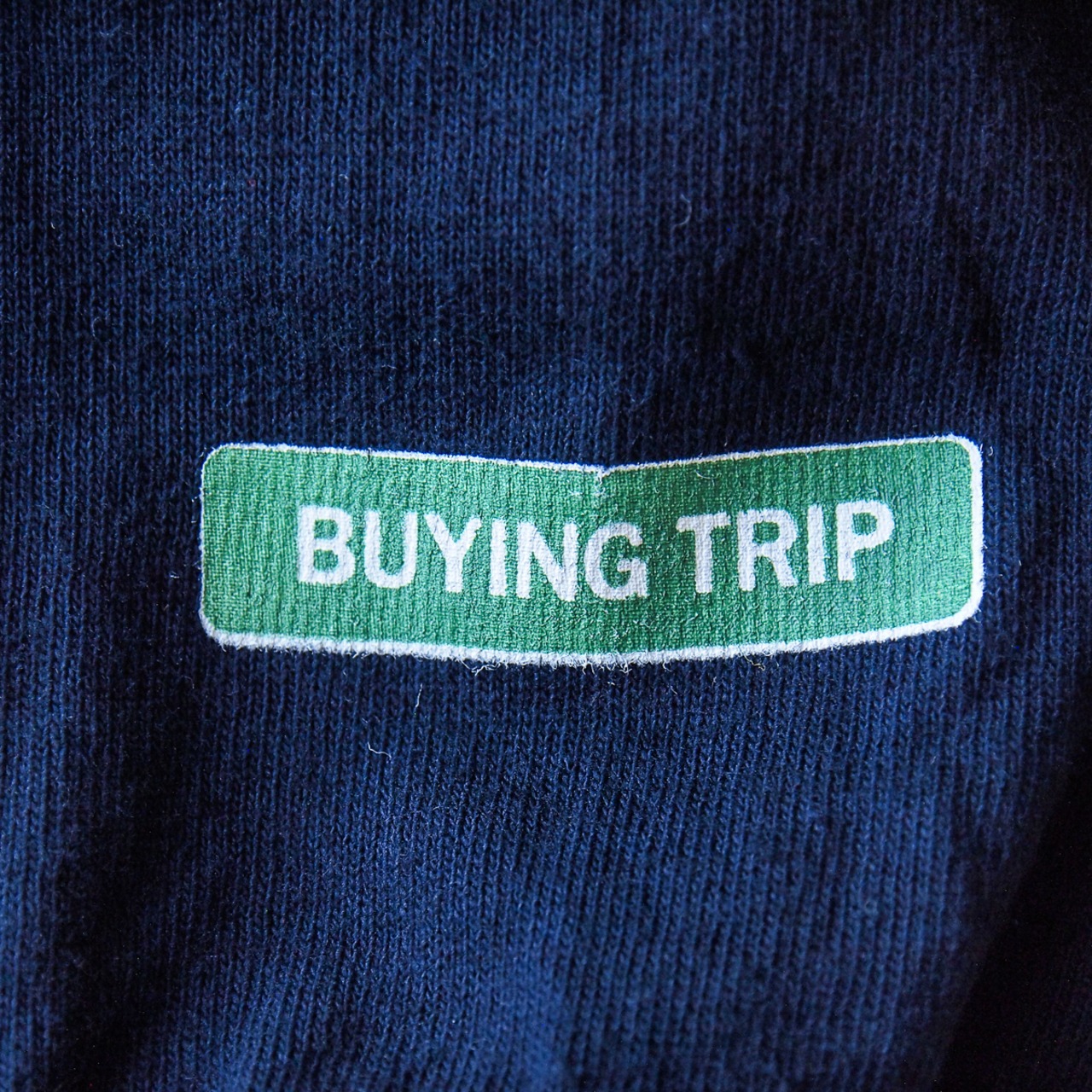 【BUYING TRIP】"Flower" Garment Dye Long Sleeve T-shirt (NAVY DYED)