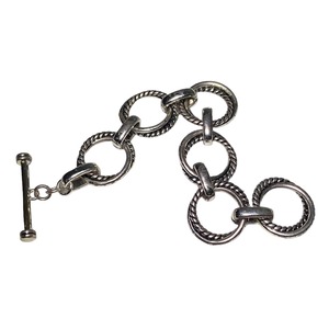 RALPH LAUREN silver color metal circle link chain bracelet