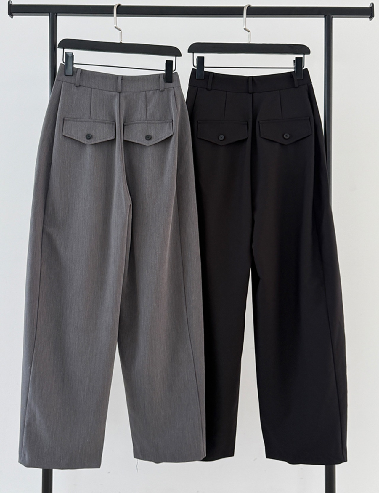【新作5％OFF・3日間】Pocket Pin-tuck Slacks_2colors
