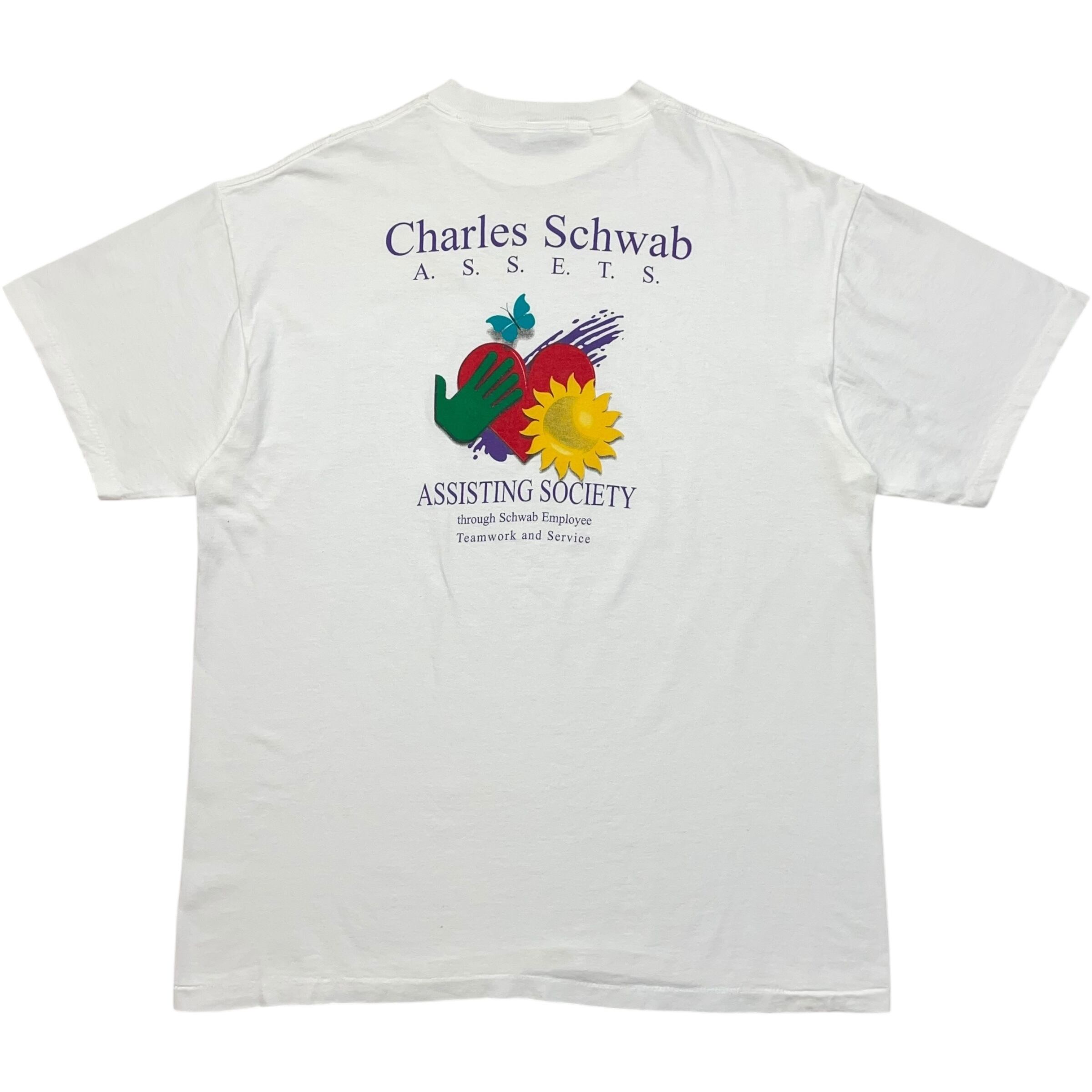 《XL》 ONEITA オニータ Tシャツ ホワイト 両面プリント ワンポイント シングルステッチ USA製 90年代 vintage no.8766