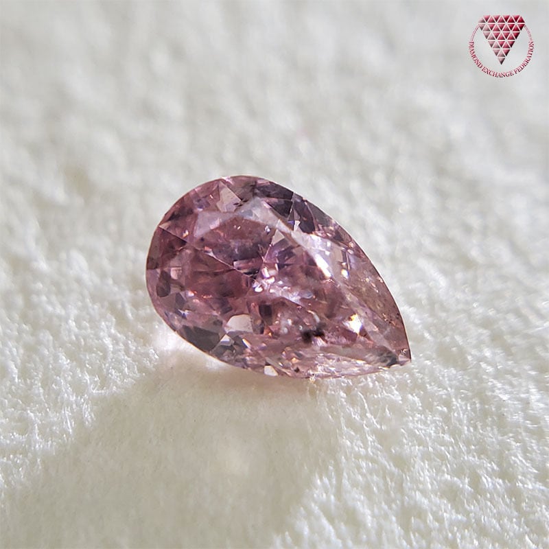 ピンクダイヤモンド 0.129 ct Light Brownish pink-