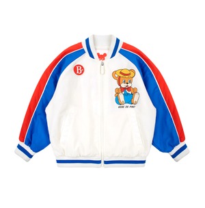 [BEBE DE PINO] Benny bear color block baseball jacket 正規品 韓国ブランド 韓国ファッション 韓国代行 韓国通販 ベベドピノ bebedepino 日本 店舗 韓国 子供服