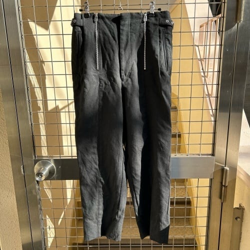 john lawrence sullivan ジョンローレンスサリバン　22SS WOOL TARPERED ZIP TROUSERS パンツ　 ダークグレー　44　【代官山03】 | ブランド古着Brooch powered by BASE