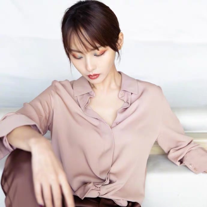 ブラウス レディース シャツ サテン ブラウス 韓国 ブラウス 春 秋 冬 オフィス シャツブラウス シャツ ブラウス レディース 長袖 花柄 ブラウス 大人可愛い ブラウス フォーマル オフィス 韓国ファッション トップス ピンク フェミニン Viento