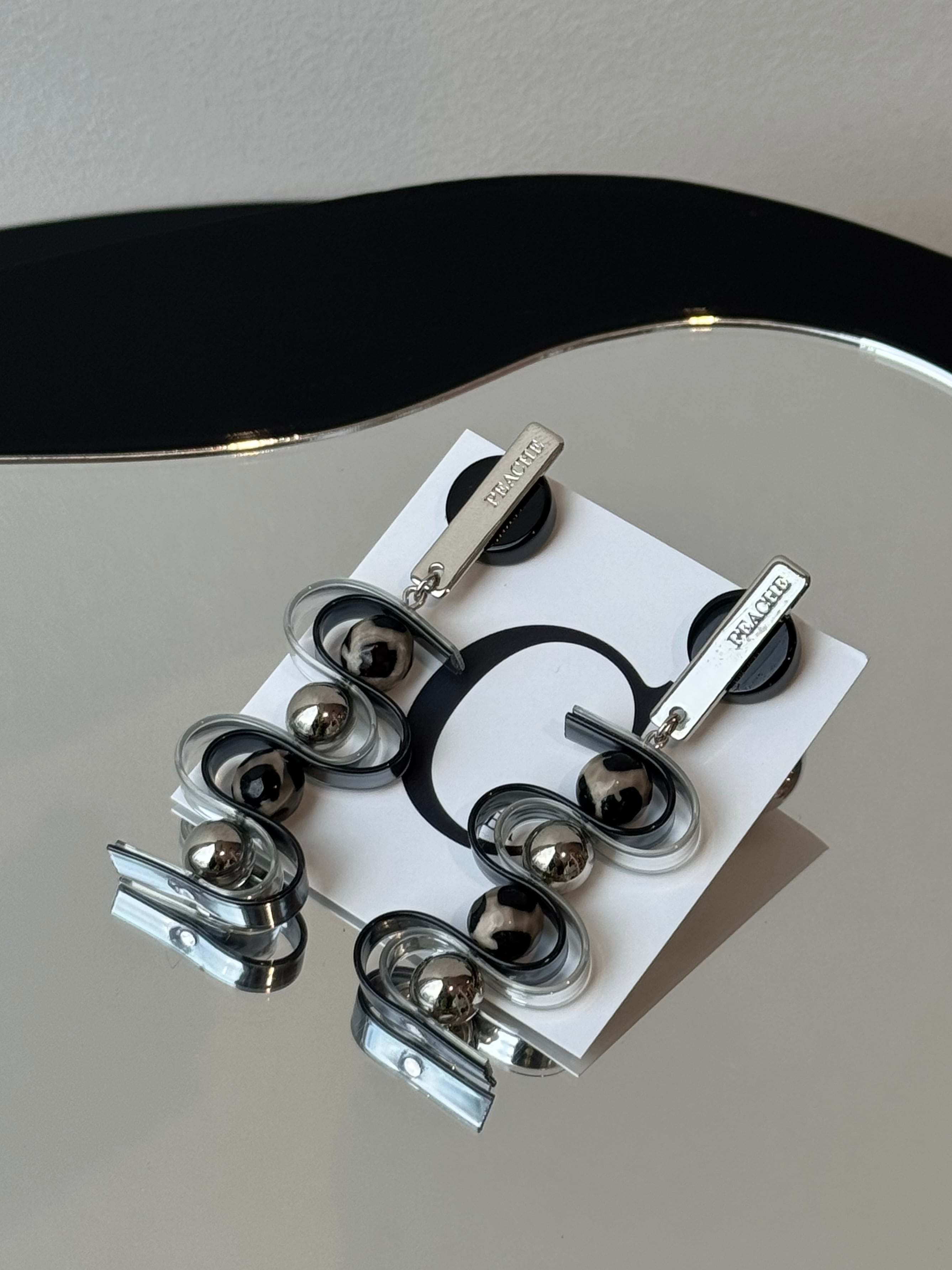 double wave silver dark metallic