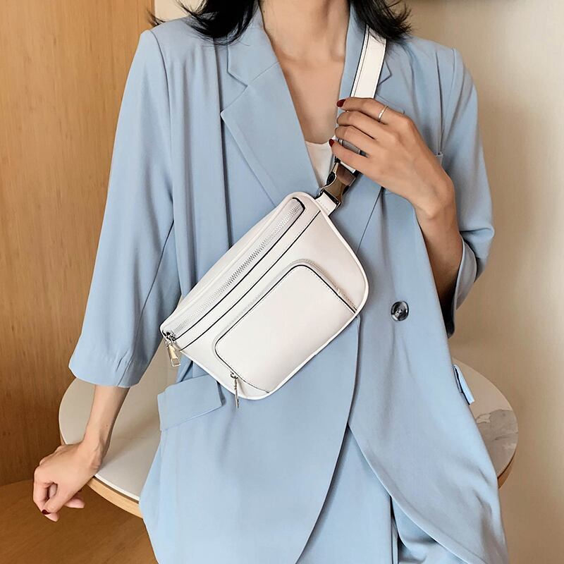 バッグレディースバッグ2020夏新トレンドラインテクスチャワイルドチェーンメッセンジャーバッグネットレッドファッションチェストバッグウエストバッグ Tiancai_Wing_Bag9694996