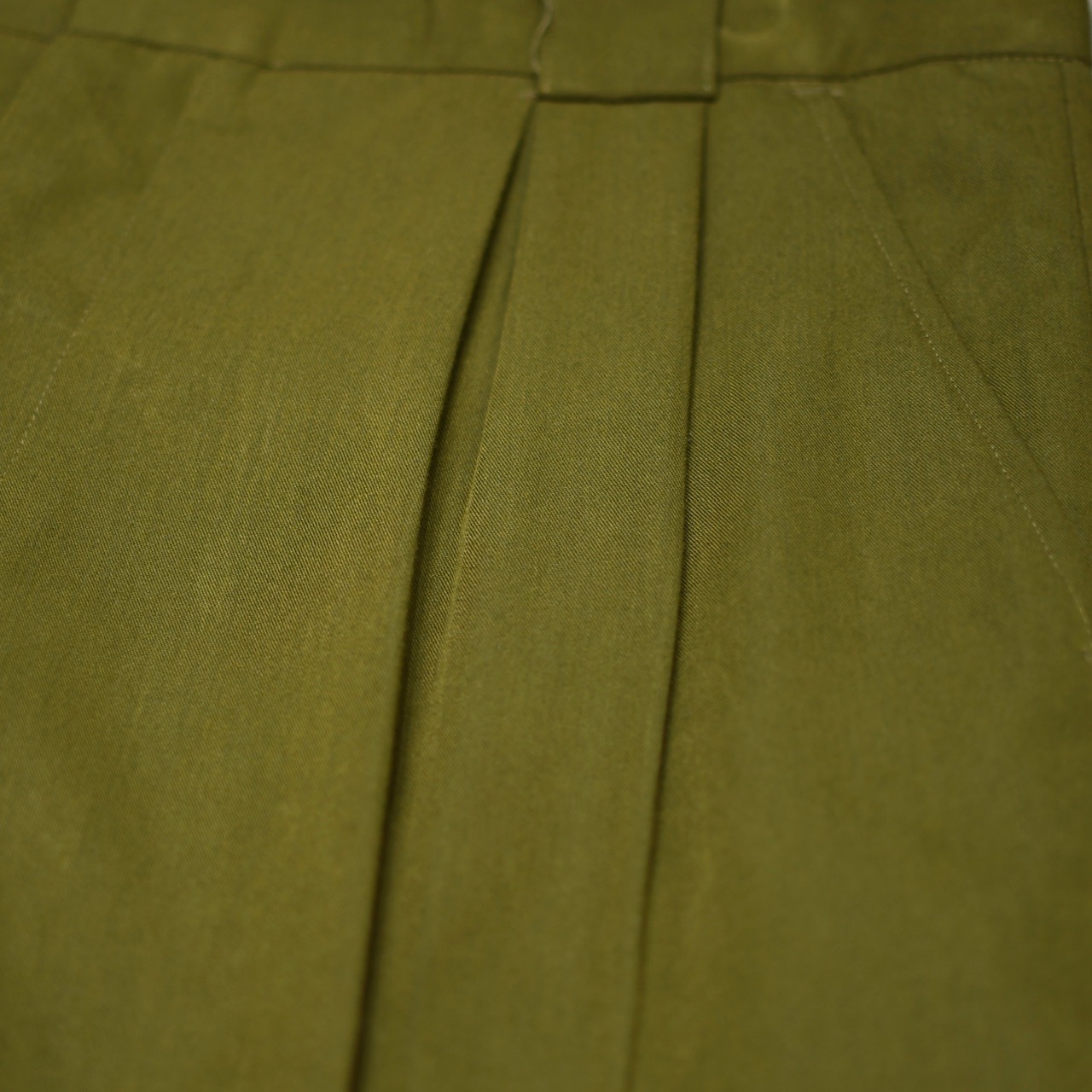 rayon blend khaki tuck slacks