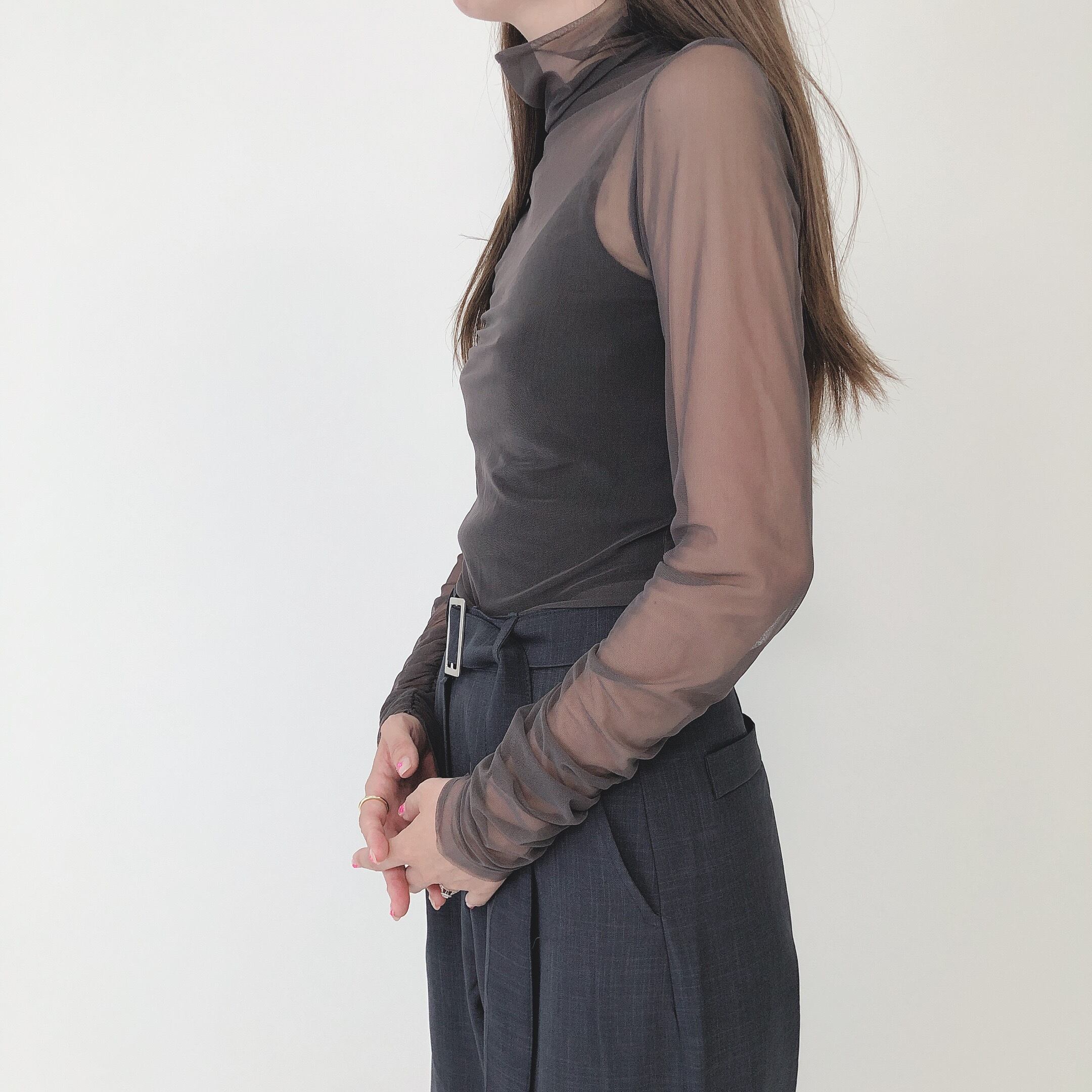 Sheer tops / gray(9月下旬発送予定)