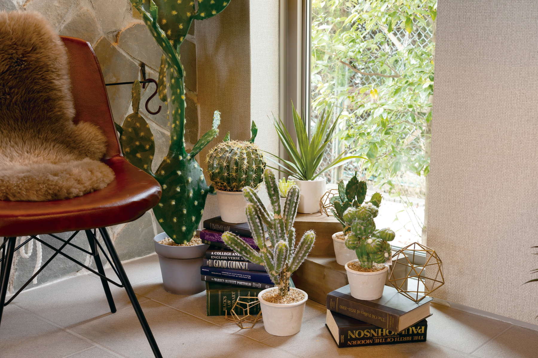 カクタスポット　ＧＲ　　GLA-1447GR　4961823679940　造花（アーティフィシャルフラワー） > 観葉植物