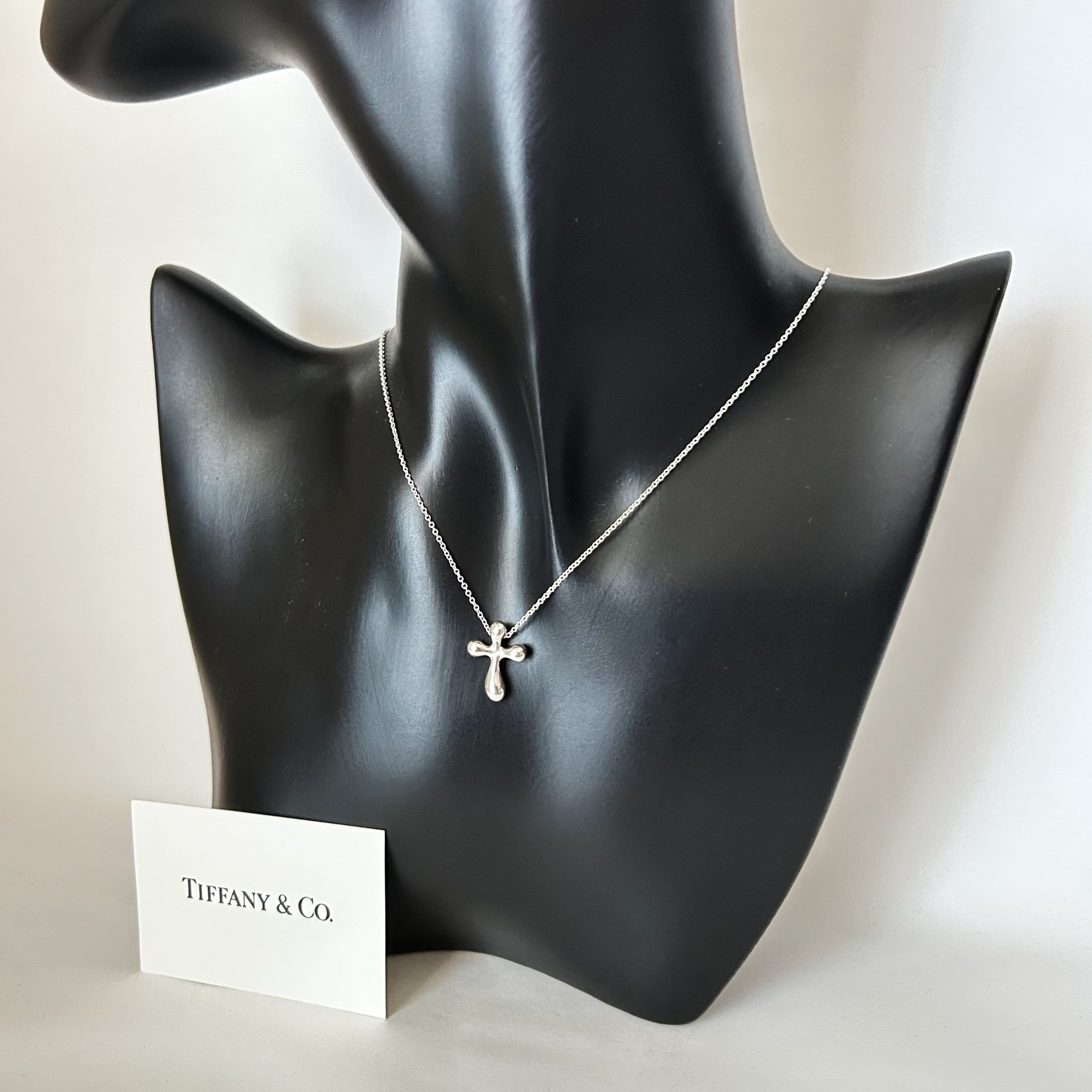 T7070】Tiffany&Co. cross necklace/silver925/ティファニー