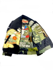 【bomber34】再構築リバーシブルボンバー Kimono×Military MIX BOMBER JACKET