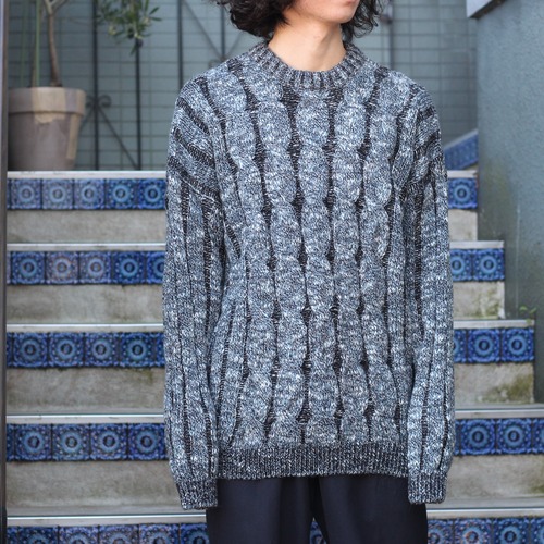 EU VINTAGE NEW FAST CABLE DESIGN KNIT/ヨーロッパ古着ケーブルデザインニット