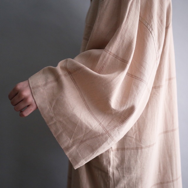 XXXX super over size 1-tone grid pattern h/s shirt