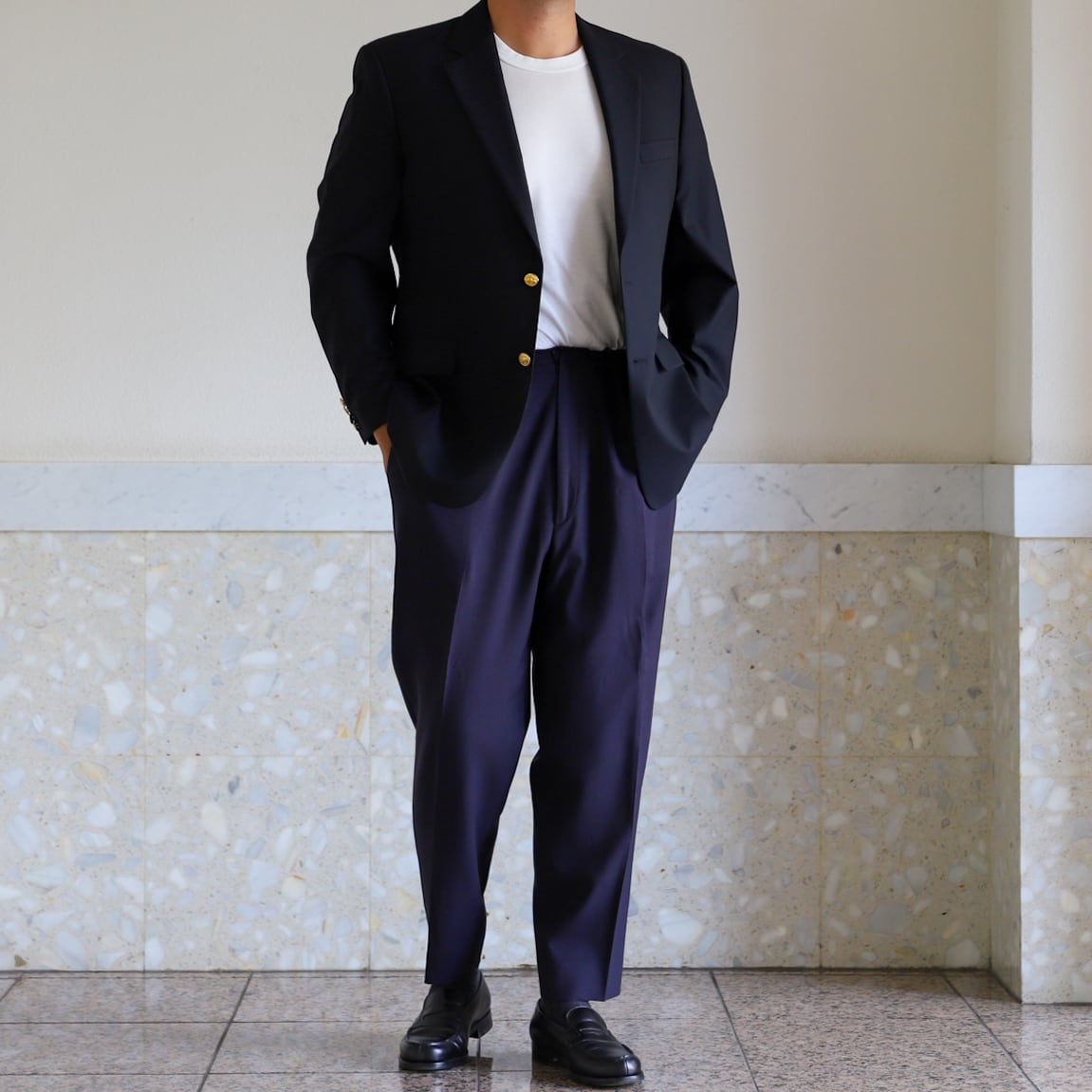 極美品】BROOKS BROTHERS Loro Piana Made in Canada wool Navy blazer