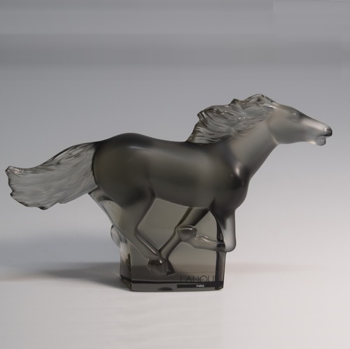 LALIQUE　 ラリック社　カザック馬　ブラック　クリスタルガラス　