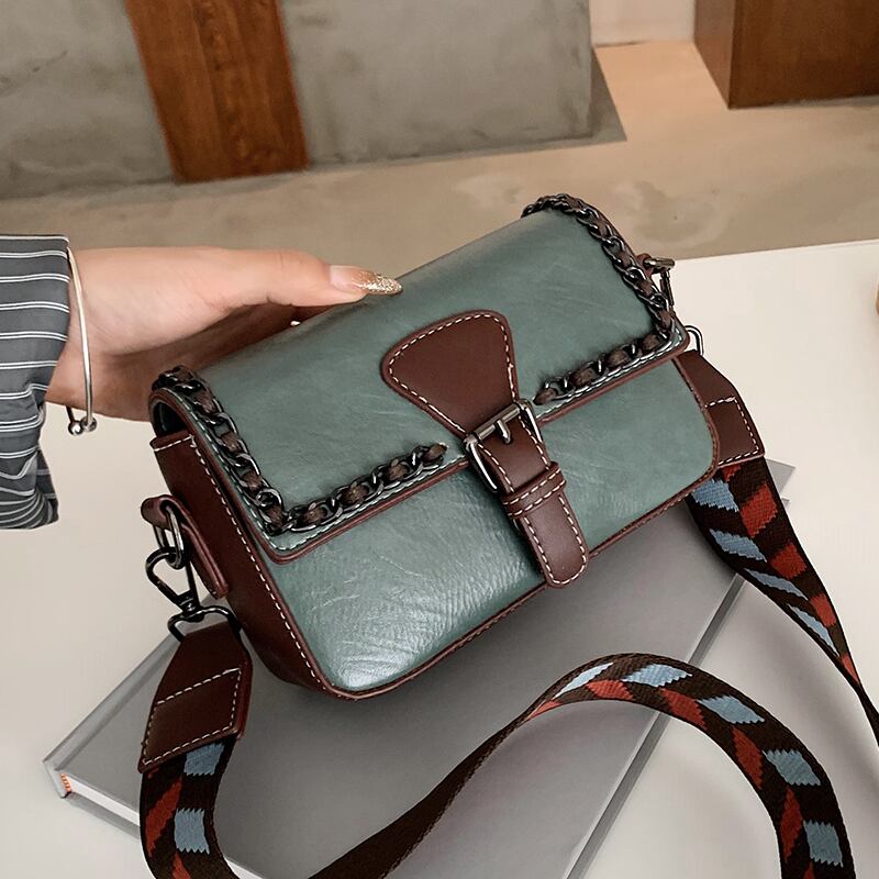 香港スタイルのレトロな小さなバッグ女性のバッグ2020新しいトレンディなファッションすべて一致テクスチャショルダーバッグネット赤メッセンジャー小さな正方形のバッグ Tiancai_Wing_Bag28094635737