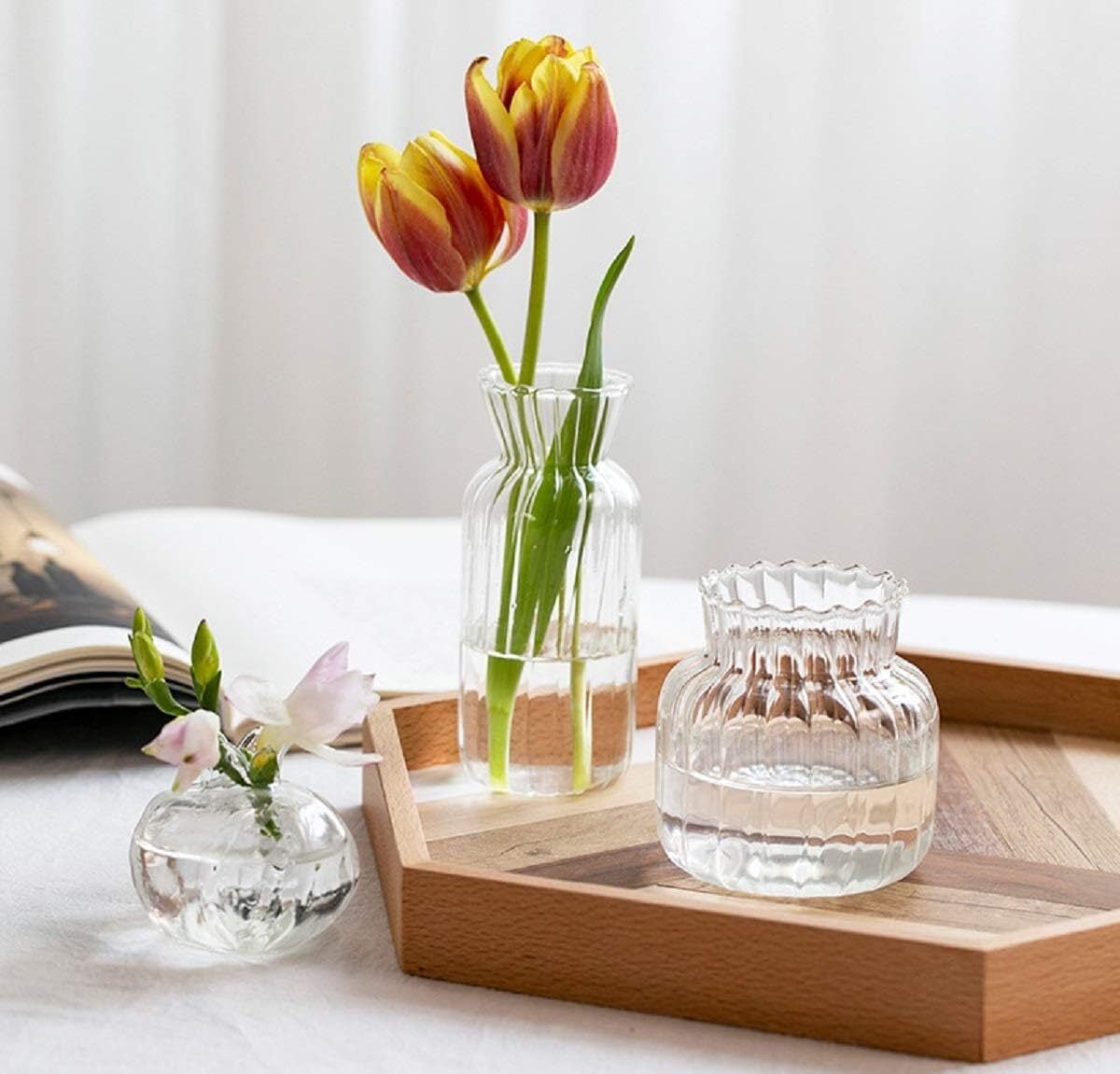 北欧風一輪挿しのミニガラス花瓶セット（3つセット） | リプロの