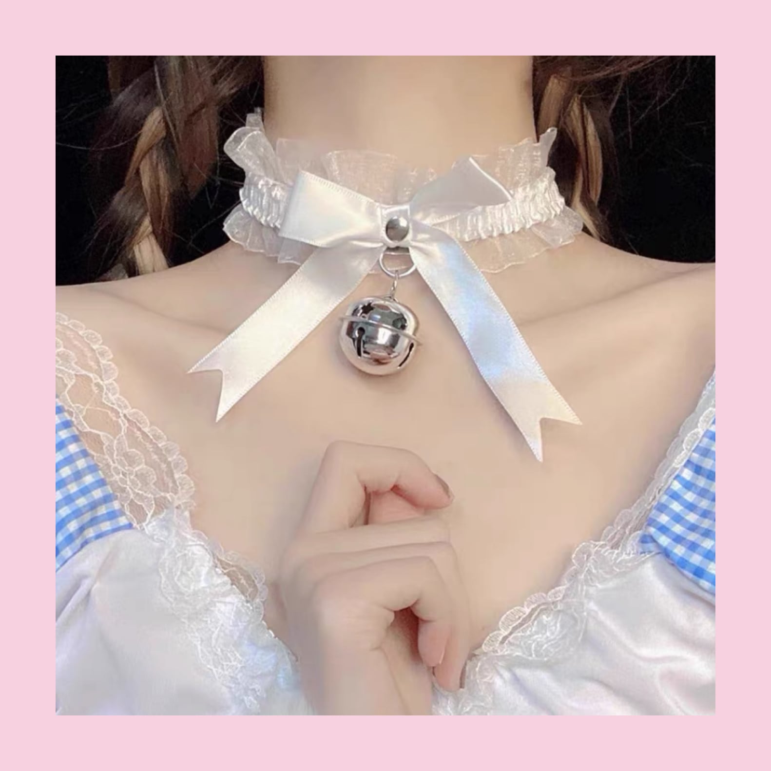 フリルチョーカーの黒猫さんのあみぐるみ お取り寄せ】猫鈴 フリルリボンチョーカー 2色 | LOUIS LOVER