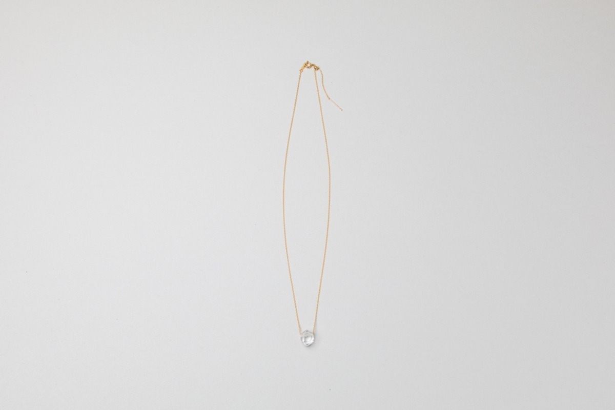Himalayan Crystal Necklace 18K Yellow Gold Chain Additional TSUKIHOSHIHI