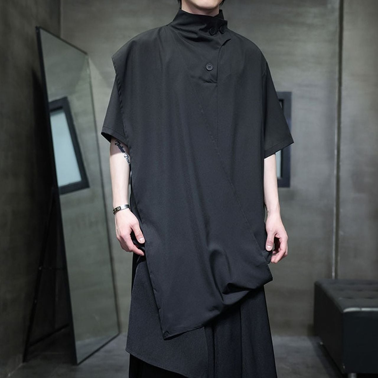 Irregular ice silk short sleeve T-shirt(MT1126)