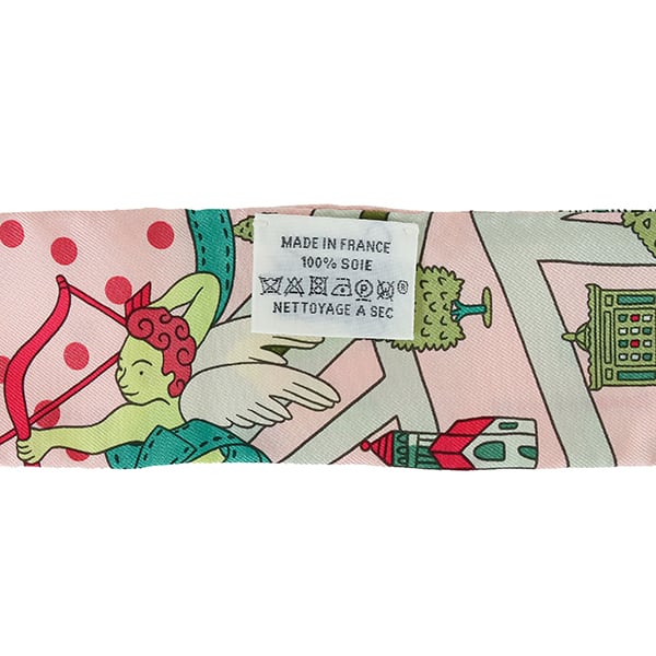 New HERMES エルメス ツイリー 新・パリの恋人たち H063329S 01 ローズ