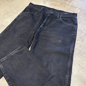 RUSTLER DENIM PANT 後染めブラック 実寸 W35.5 L29.5