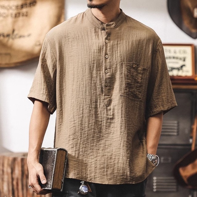 スタンドカラーサマーシャツ 225740