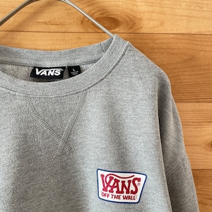 【VANS】バックプリント ワンポイント ロゴ プリント スウェット トレーナー VANS OFF THE WALL サイズL  バンズ US古着