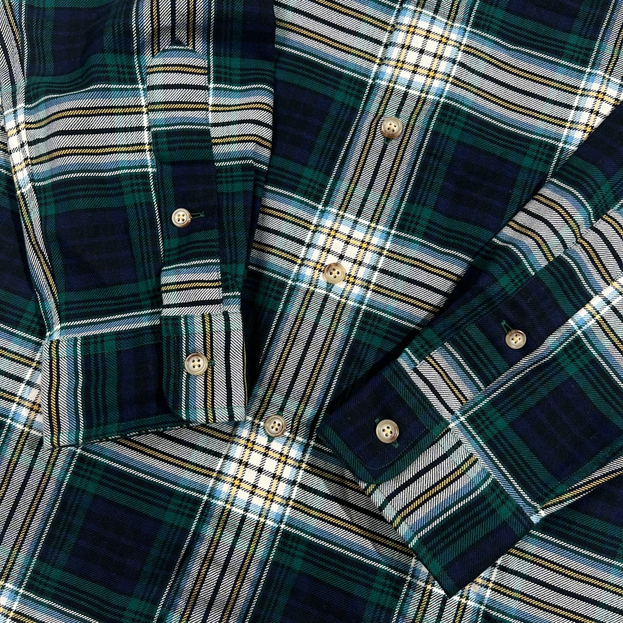 00s Ralph Lauren ラルフローレン CUSTOM FIT チェック柄 BD ボタンダウン 長袖シャツ L/メンズ オールド