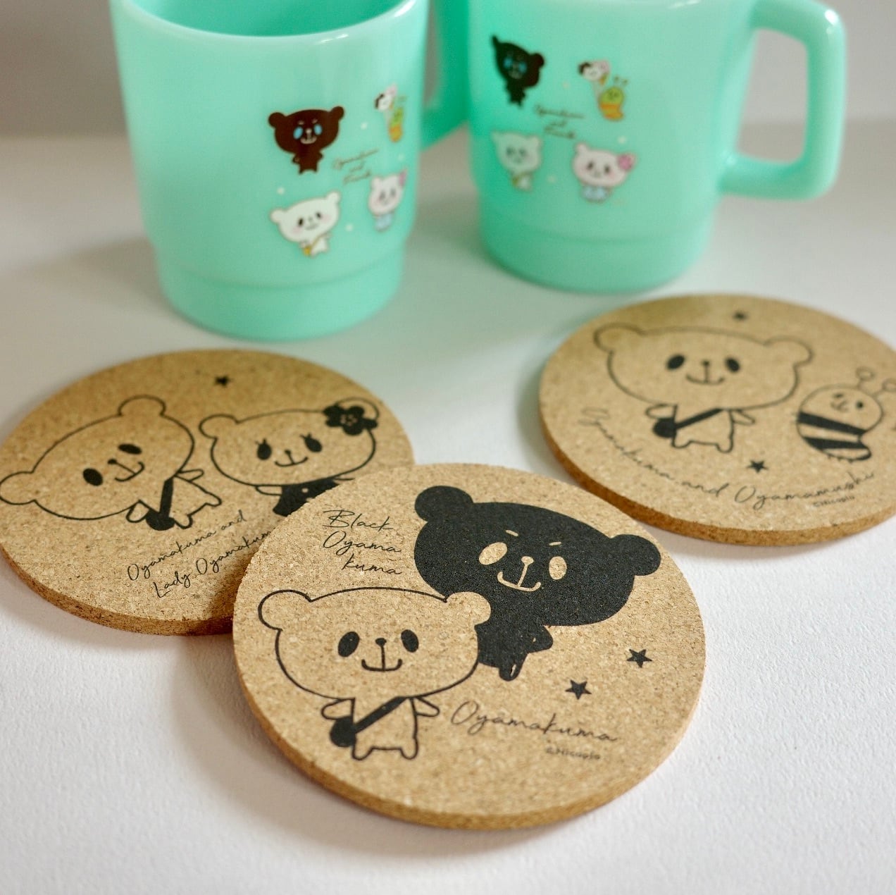 コルクコースター：おやまくま＆おやまむし | おやまくまのおみせ
