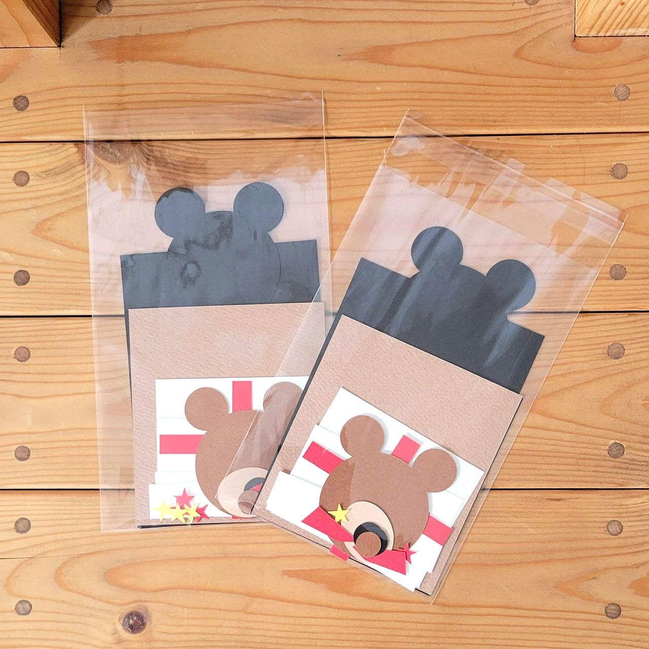 ◇オーダー用◇ダイカット 大きなクマちゃん メッセージカード プレゼント