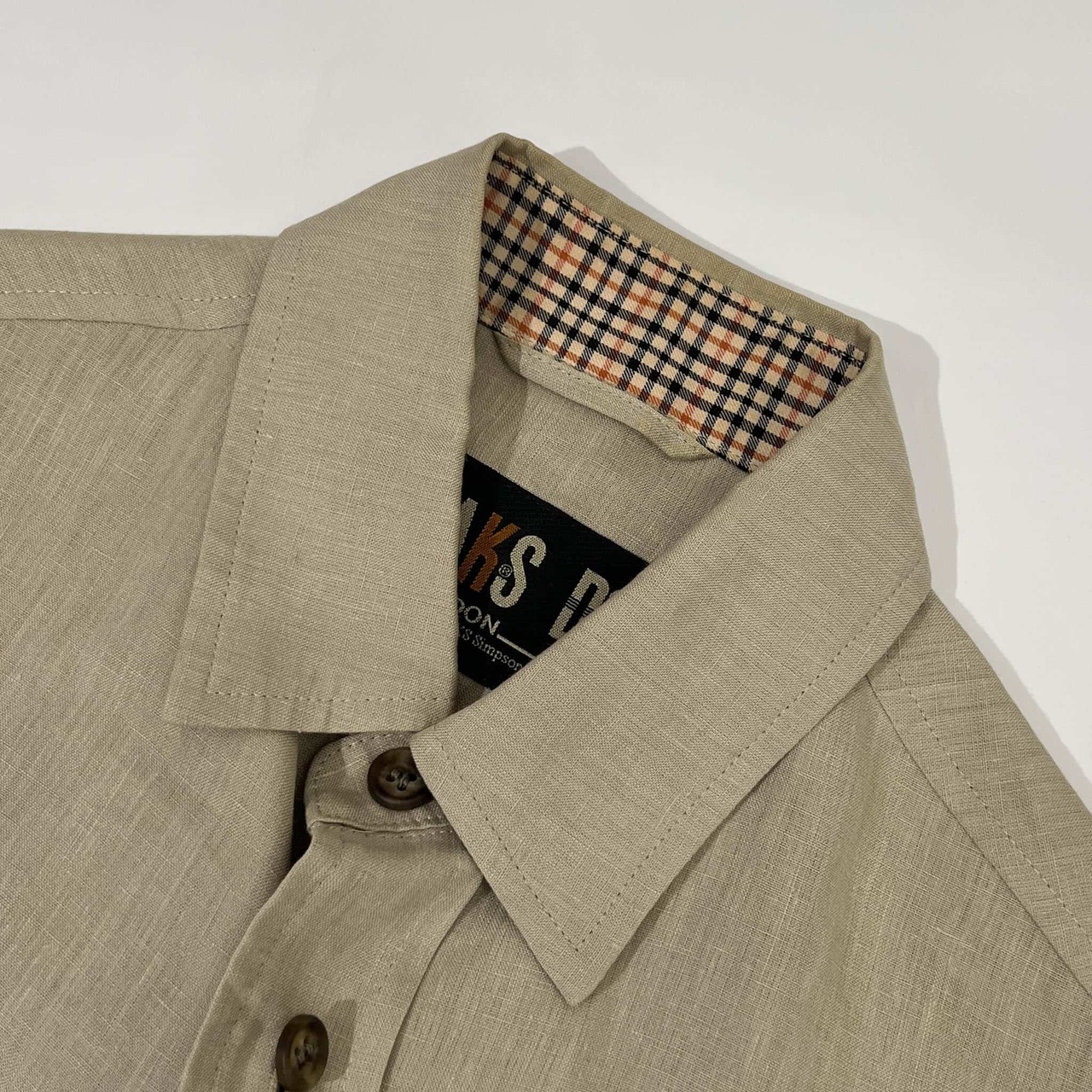 DAKS ダックス ミリタリー風 長袖シャツ /ベージュ系 メンズ