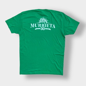 【NEXTLEVEL】MURRIETA ワンポイント ロゴ Tシャツ バックプリント グリーン 半袖 us古着