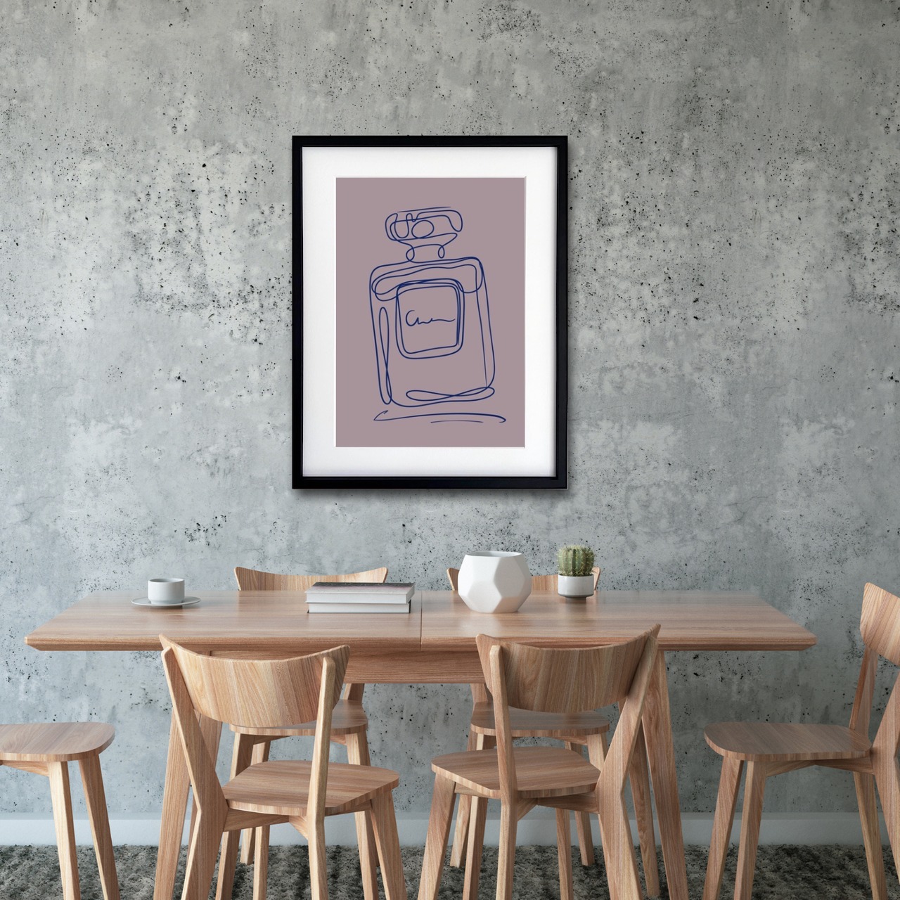 EAU DE PARFUM N°1｜香りの余韻を線で描くミニマルパフュームアート｜上質で洗練された空間をつくる一枚｜A2ポスター