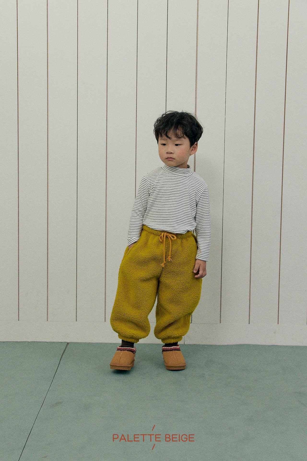the beige［取寄］stripe slim turtle neck tee 26winter