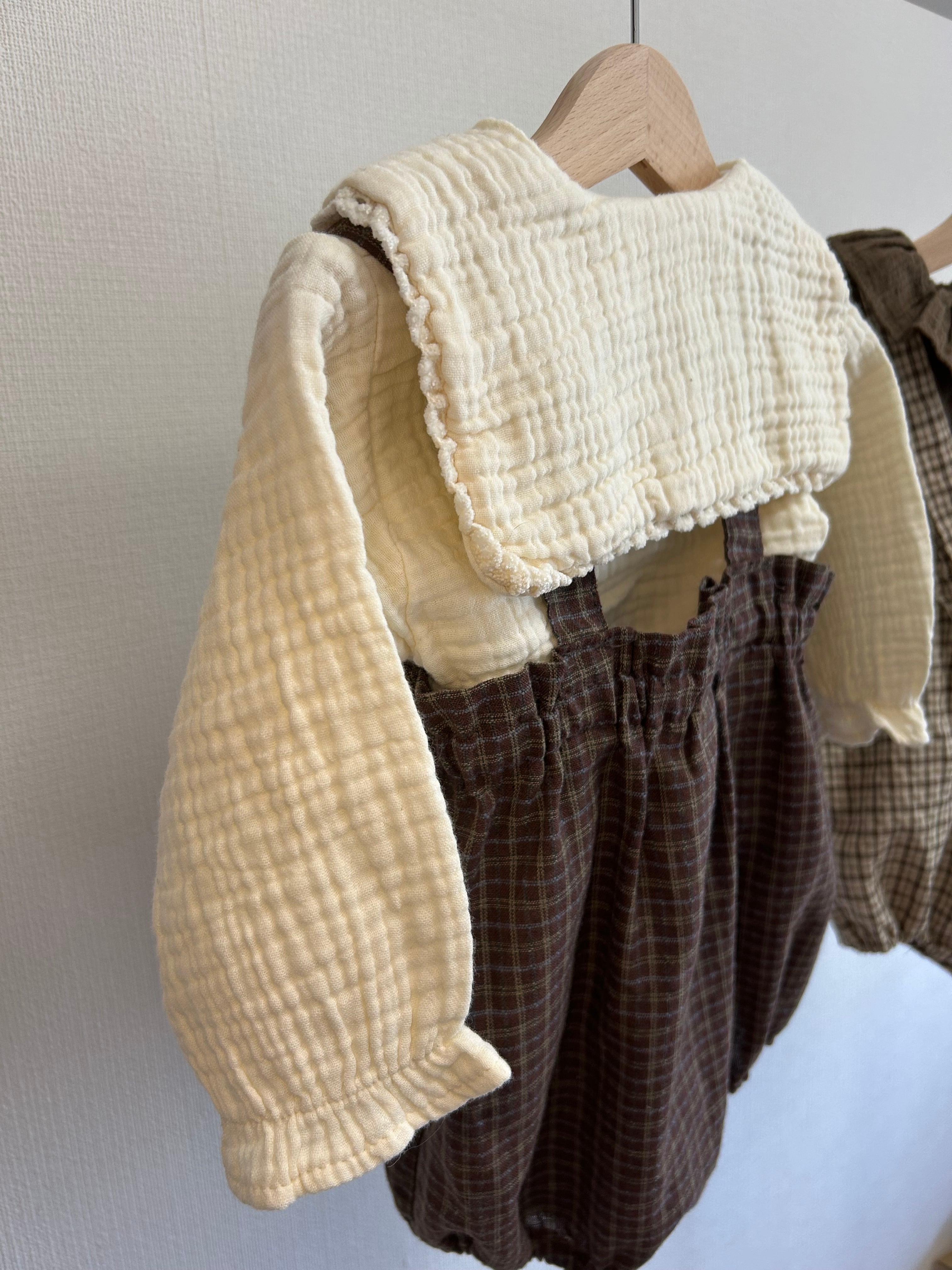 限定【即納】シークレットチェックロンパース / mimimarket